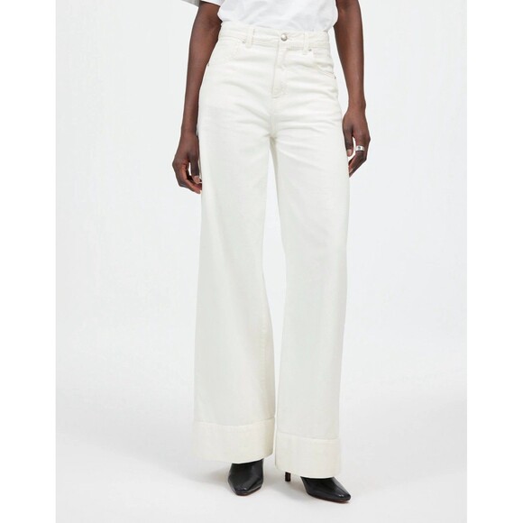 Madewell Womens Superwide-Leg Jeans True White NWT Size 25 - Picture 4 of 15